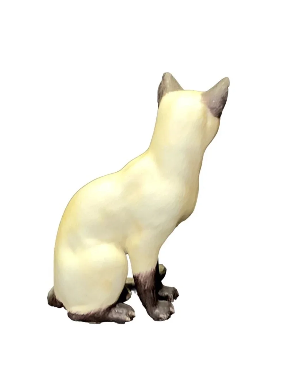 Vtg Siamese Cat Figurine Andrea by Sadek Porcelain Japan Sitting Blue Eyes